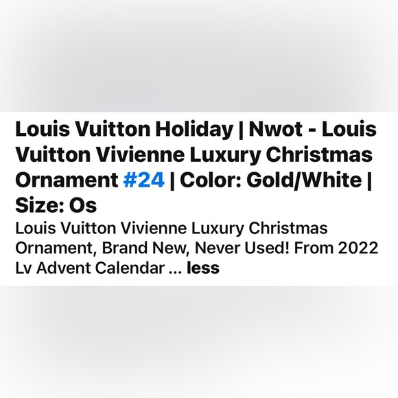 Louis Vuitton Vivienne Luxury Christmas Ornament - NWOT Limited Edition - Picture 4 of 4